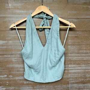 Abercrombie & Fitch Light Blue Crop Top
